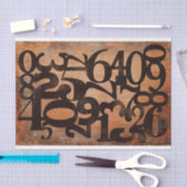 Typografiknummern entschlüsseln Collage Tissue Pap Seidenpapier (Handwerk)