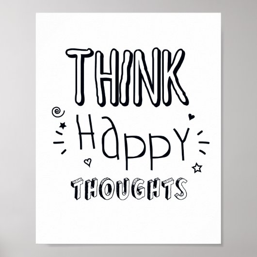 Typografisch inspirierende Schwarz-Weiß-Skandale Poster (Vorne)