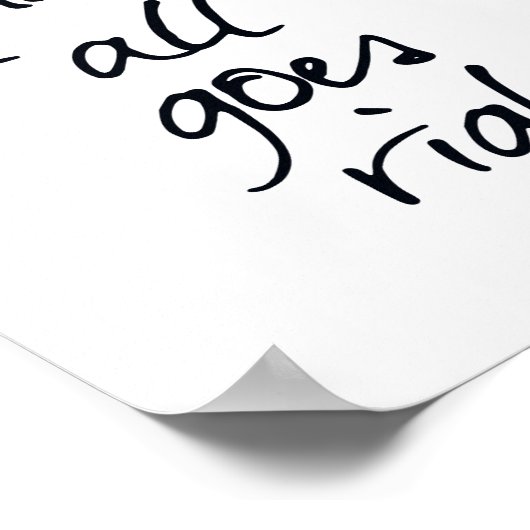 Typografisch inspirierende Schwarz-Weiß-Skandale Poster (Ecke)