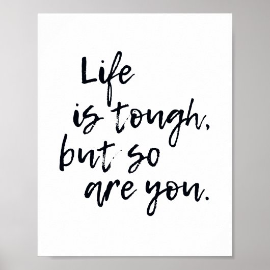 Typografisch inspirierende Schwarz-Weiß-Skandale Poster (Vorne)