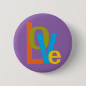 Typografische 60erart der Liebe Button (Vorderseite)