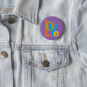 Typografische 60erart der Liebe Button (Beispiel)