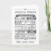 typografische Abschluss Uni grad Karte (Vorderseite)