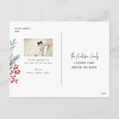 Typografische Botanicals 3 Foto Peace Feiertagspostkarte (Rückseite)