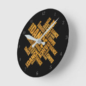 Typografische Dance Round Clock Runde Wanduhr (Winkel)