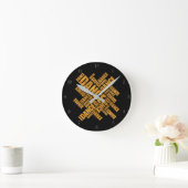 Typografische Dance Round Clock Runde Wanduhr (Zuhause)
