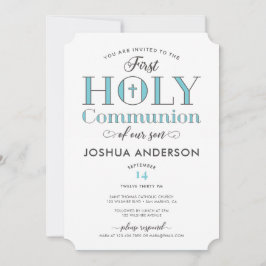 Typografische Erste Heilige Kommune Einladung