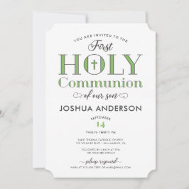 Typografische Erste Heilige Kommune Einladung