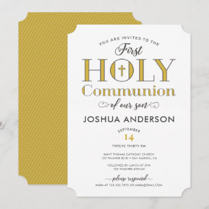 Typografische Erste Heilige Kommune Einladung