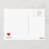 typografische Gestaltung der Liebe Postkarte (Rückseite)