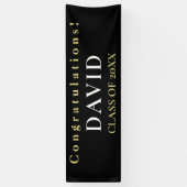Typografische Glückwünsche Name Black Graduate Banner (Vertikal)
