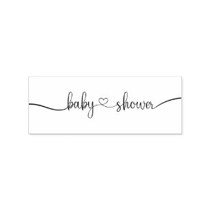 Typografische Kalligrafie Custom Baby Shower Gummistempel