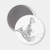 Typografische Kitty Magnet (Vorderseite/Rückseite)