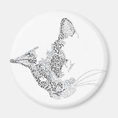 Typografische Kitty Magnet (Vorne)