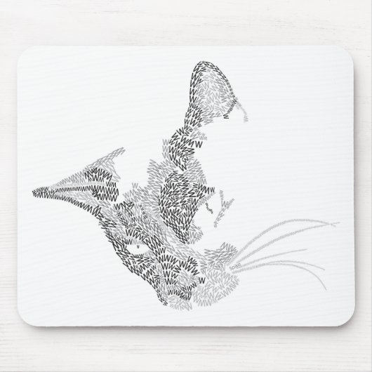 Typografische Kitty Mousepad (Vorne)