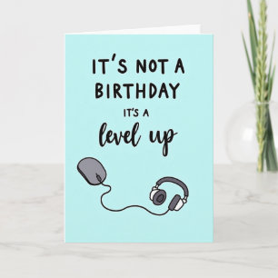 Typografische Level-Up-Karte Karte