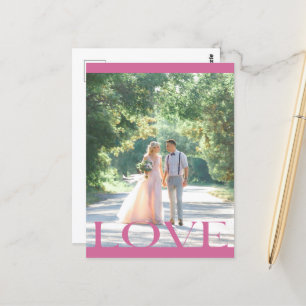Typografische LIEBE Postkarte