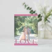 Typografische LIEBE Postkarte (Stehend Vorderseite)