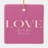 Typografische LIEBE Rahmen Design Ornament (Rückseite)