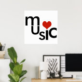 typografische Musikgestaltung Poster (Heimbüro)