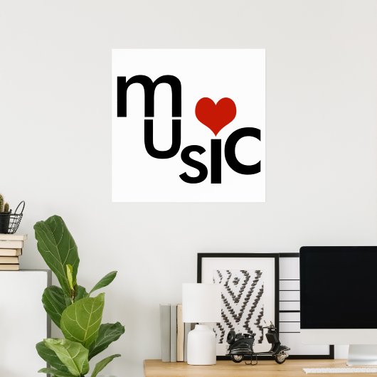 typografische Musikgestaltung Poster (Heimbüro)