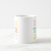 Typografische Osterfreuden Moderne Pastelle Kaffeetasse (Mittel)