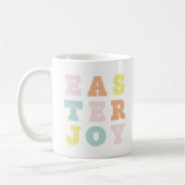 Typografische Osterfreuden Moderne Pastelle Kaffeetasse (Links)
