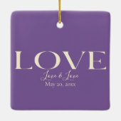 Typografische Seelenverwandtschaft und LIEBE Rahme Keramikornament (Rückseite)