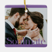 Typografische Seelenverwandtschaft und LIEBE Rahme Keramikornament (Vorderseite)