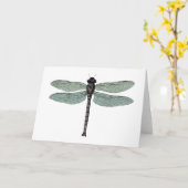 typografische Vintage Libelle großer Gruß Karte (Gelbe Blume)