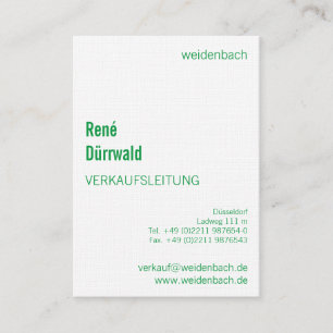 Typografische Visitenkarten Visitenkarte