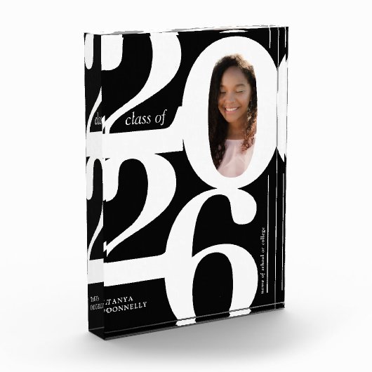 Typografischer 2025-Abschluss Fotoblock (Links)