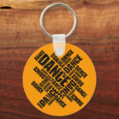 Typografischer Dance (Distressed Schlüsselanhänger (Vorderseite)