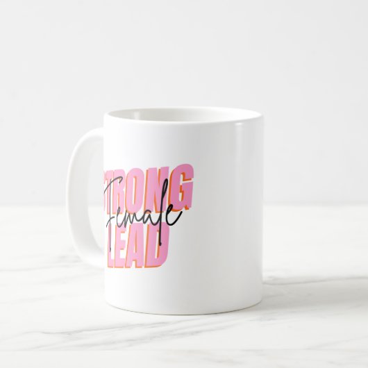 Typografischer dynamischer Pop Motivierend Kaffeetasse (Vorderseite Links)