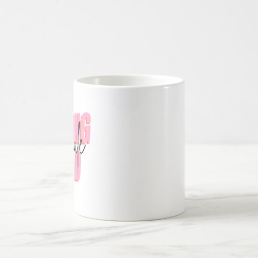 Typografischer dynamischer Pop Motivierend Kaffeetasse (Mittel)
