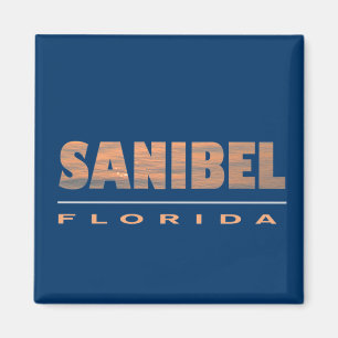 Typografischer Entwurf Sanibel Insel-Floridas Magnet