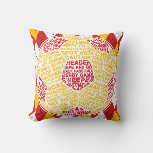 Typografischer Fußballball Kissen