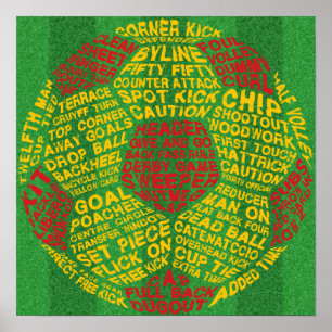 Typografischer Fußballball Poster
