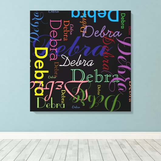 Typografischer gemusterter Name Leinwanddruck (Insitu (Holzboden))