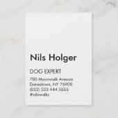 Typografischer, moderner, Mops nur Typ Visitenkarte (Vorderseite)