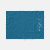 Typografischer Name Small Elegant Template Ocean B Fleecedecke (Vorderseite (Horizontal))