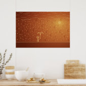 Typografischer Regen 2 Poster (Küche)