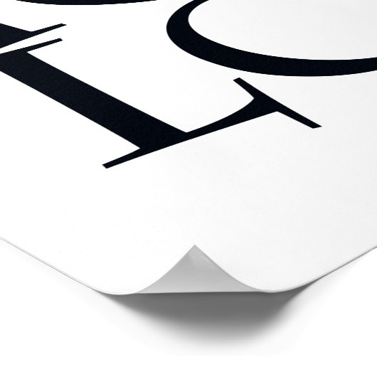 Typografischer Schwarz-Weiß-Scandi Inspiration Poster (Ecke)