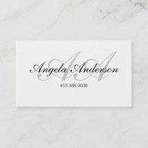 Typografischer Skriptname und Initialen