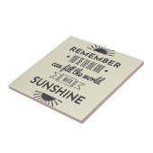 Typografischer Sonnenkurswall Fliese (Seite)