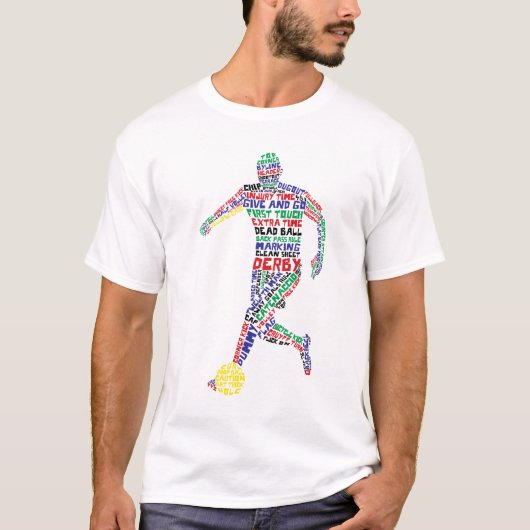 Typografischer T - Shirt des Fußballspielers (Vorderseite)