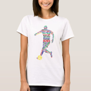 Typografischer T - Shirt des Fußballspielers