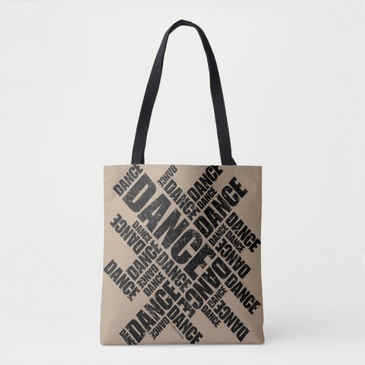 Typografischer Tanz (beunruhigt) Tasche (Vorderseite)