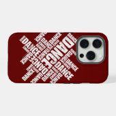 Typografischer Tanz (Distressed) iPhone 5 Hülle iPhone 15 Pro Hülle (Rückseite (Horizontal))