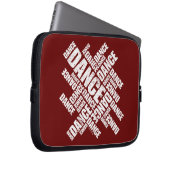 Typografischer Tanz (erschüttert) Laptopschutzhülle (Vorne Rechts)